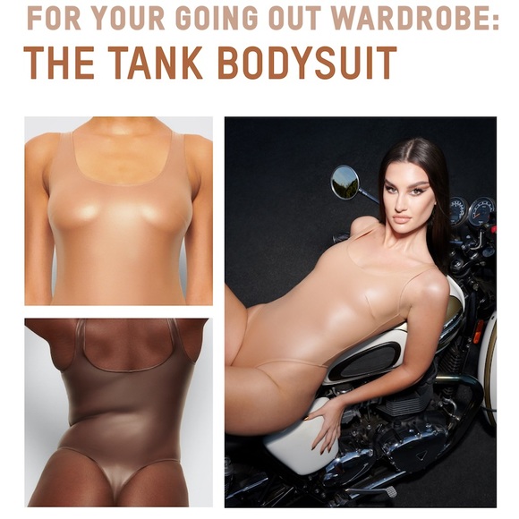 SKIMS Wet Jersey Tank Bodysuit in Brown - Picture 11 of 12